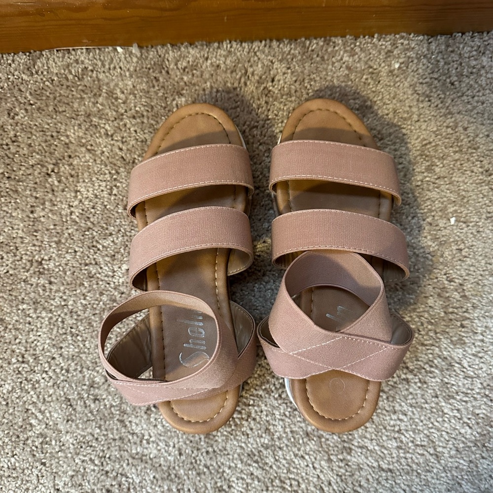 Dusty Pink Platform Sandals